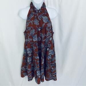 Entro Paisley Back Tie Dress Size Medium